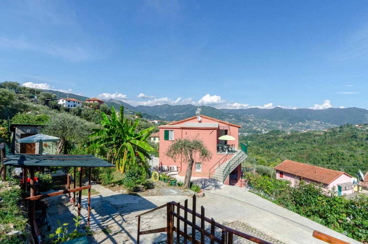 Alla Casa Rosa, Peaceful Apartment Surrounded By Greenery With Free Parking, Wifi & Air Conditioning Rapallo Esterno foto