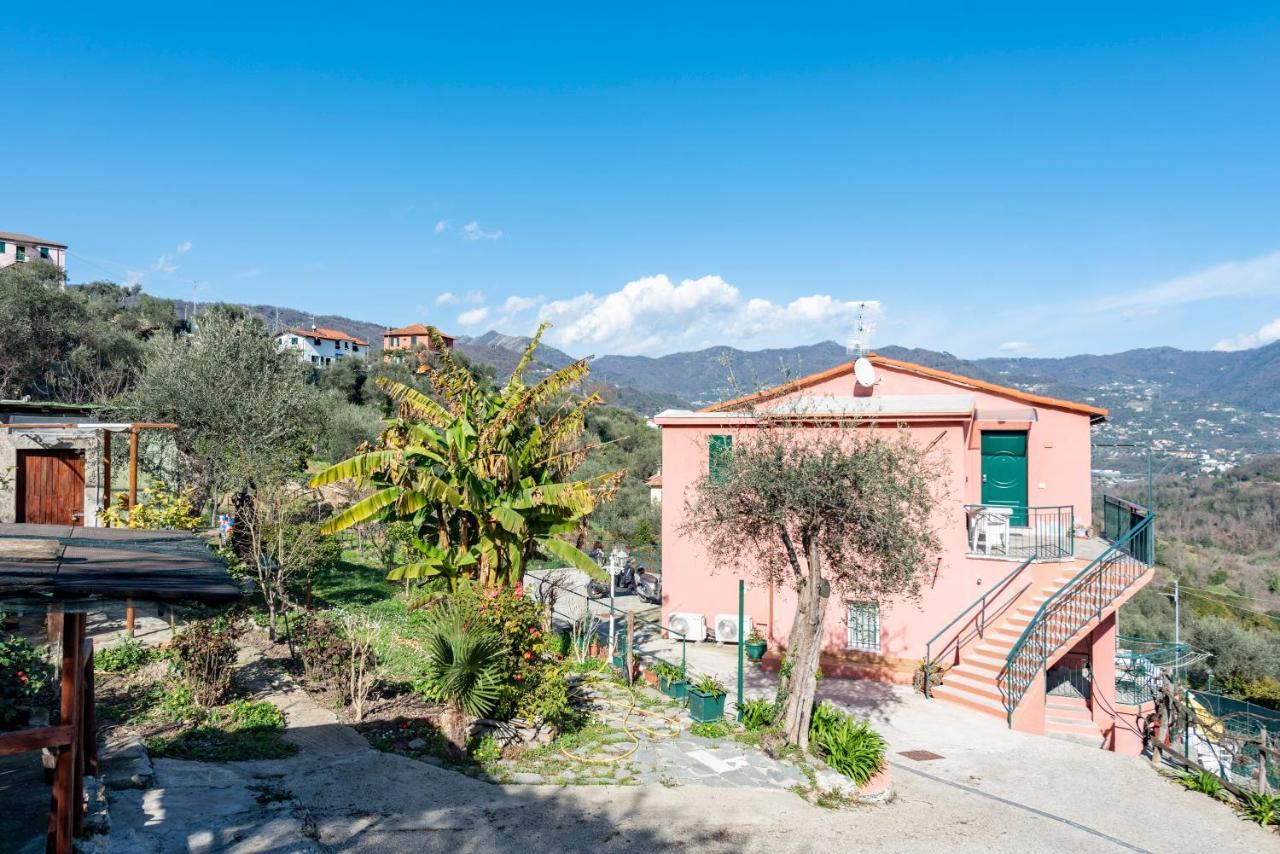 Alla Casa Rosa, Peaceful Apartment Surrounded By Greenery With Free Parking, Wifi & Air Conditioning Rapallo Esterno foto